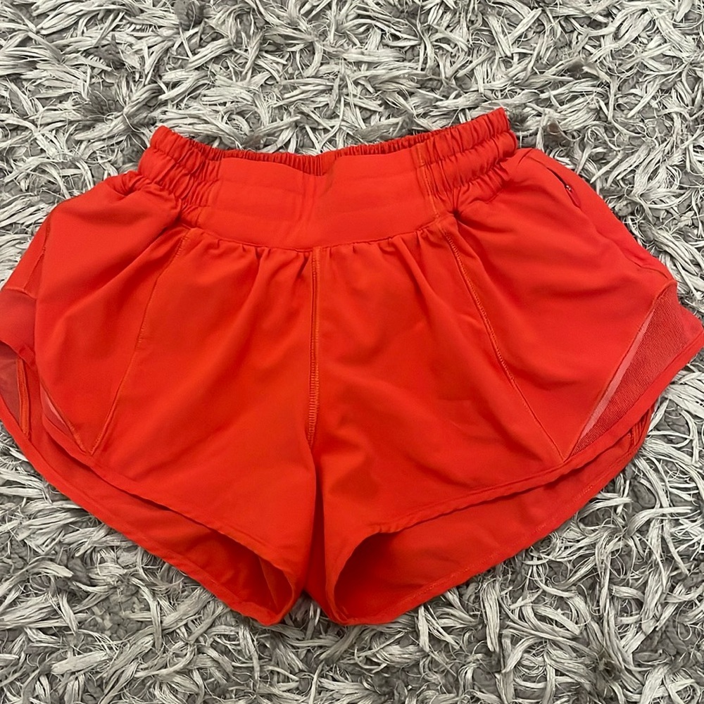 Red 2.5 Hotty Hot Lululemon Shorts Size 2